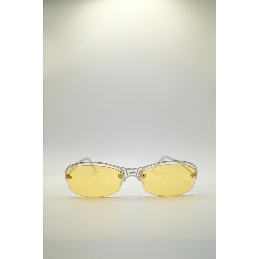 90s Jean Paul Gaultier Titanium Rimless Yellow Tint Sunglass